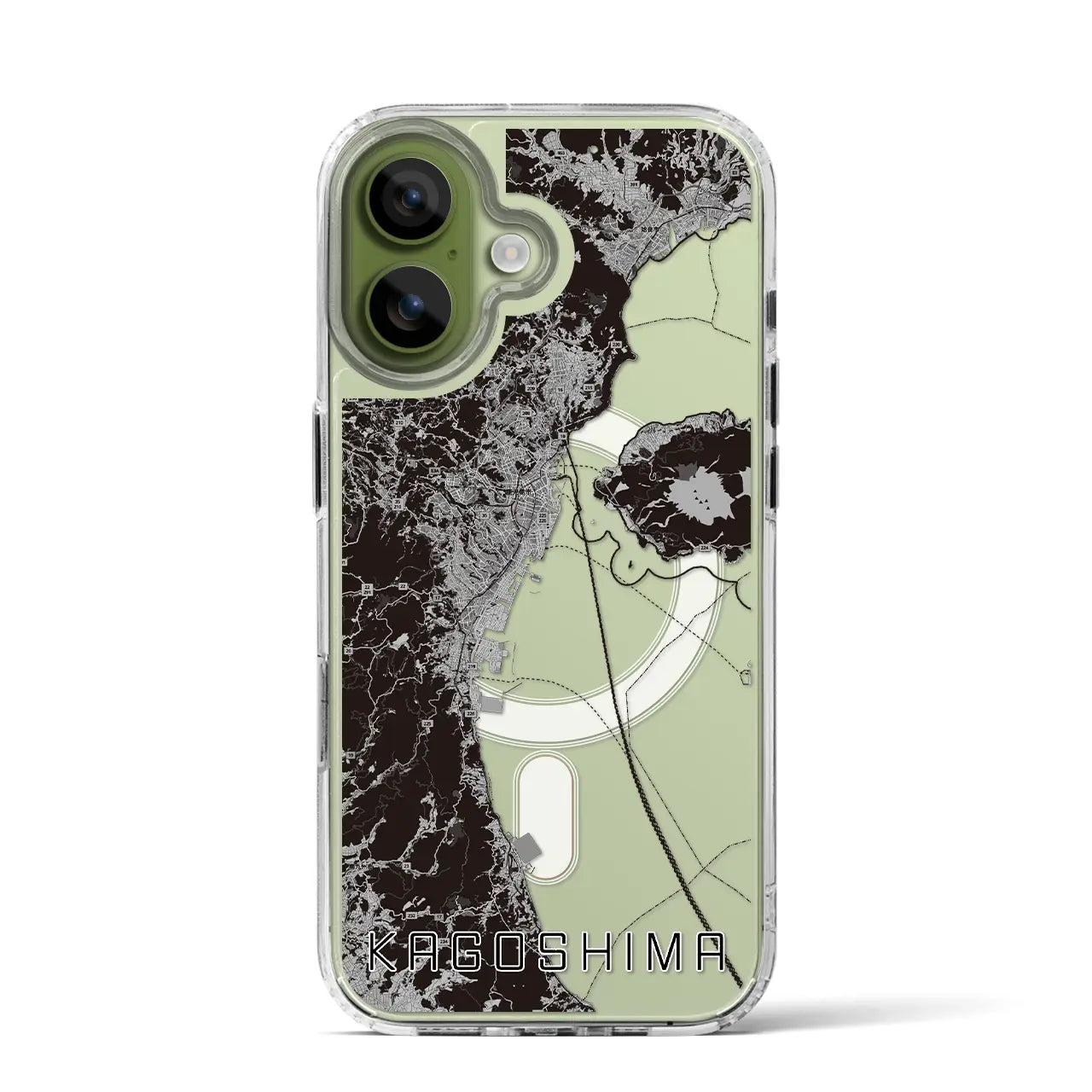 【鹿児島2(鹿児島県)】地図柄iPhoneケース(MagSafeタイプ)