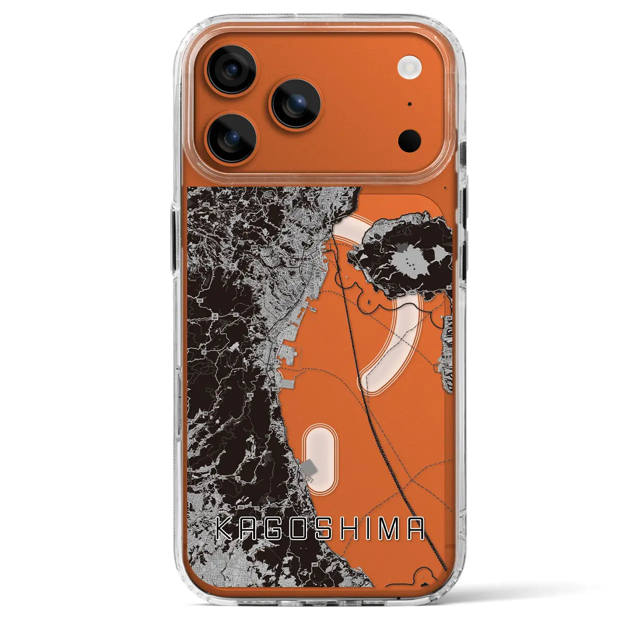 【鹿児島2(鹿児島県)】地図柄iPhoneケース(MagSafeタイプ)