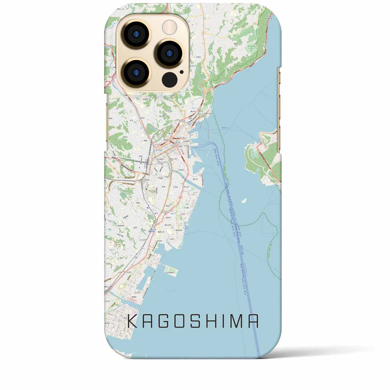 【鹿児島(鹿児島県)】地図柄iPhoneケース(バックカバータイプ)
