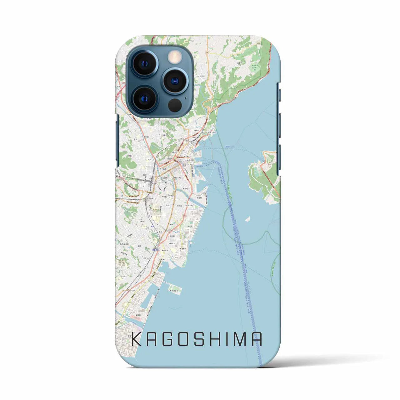 【鹿児島(鹿児島県)】地図柄iPhoneケース(バックカバータイプ)