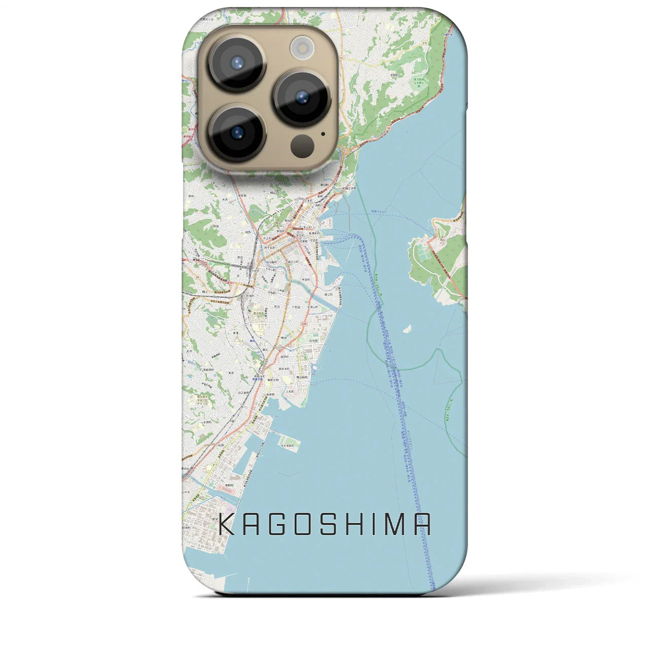 【鹿児島(鹿児島県)】地図柄iPhoneケース(バックカバータイプ)