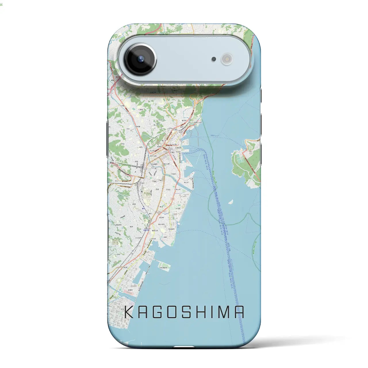 【鹿児島(鹿児島県)】地図柄iPhoneケース(バックカバータイプ)ナチュラル・iPhone 17 Pro Max 用