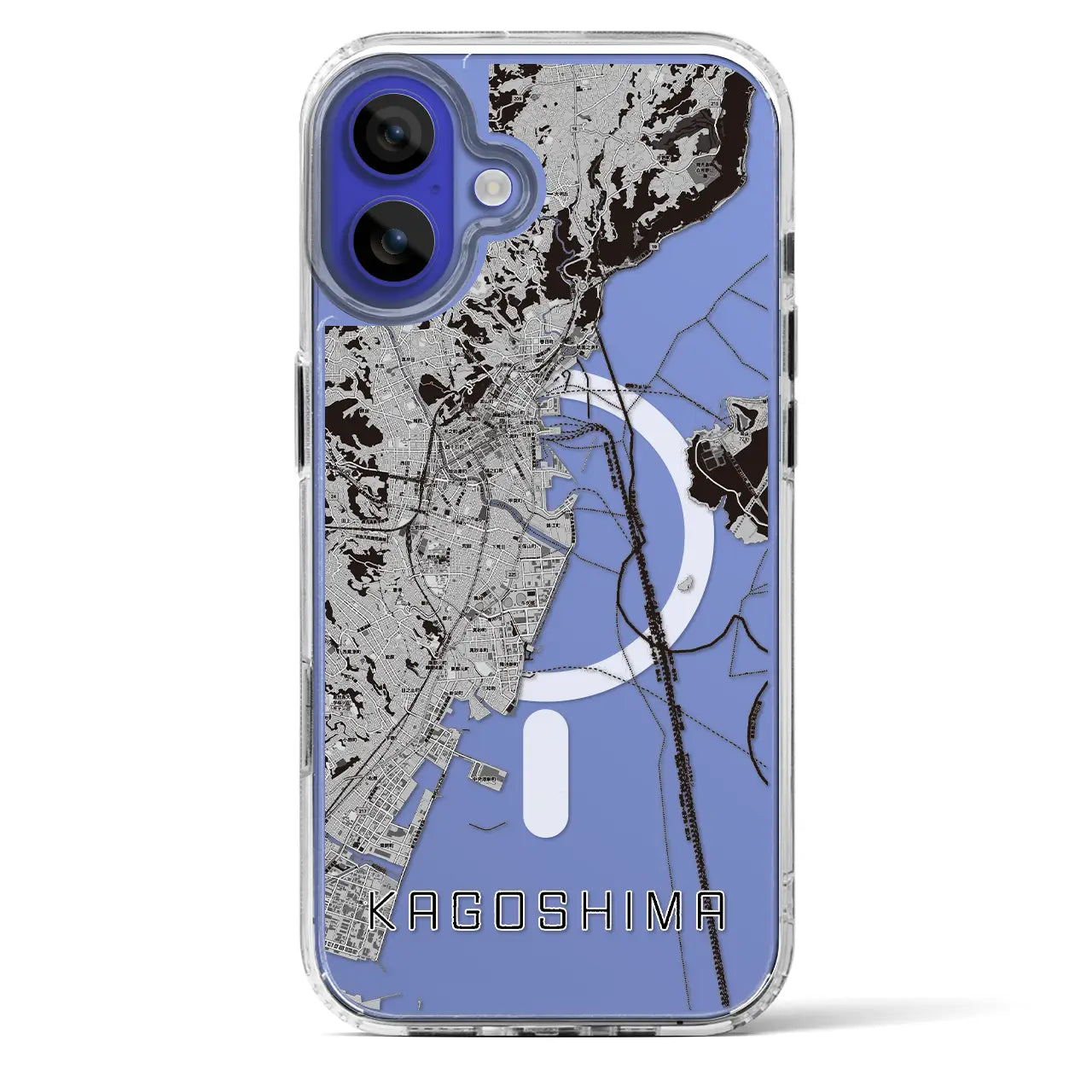 【鹿児島(鹿児島県)】地図柄iPhoneケース(MagSafeタイプ)