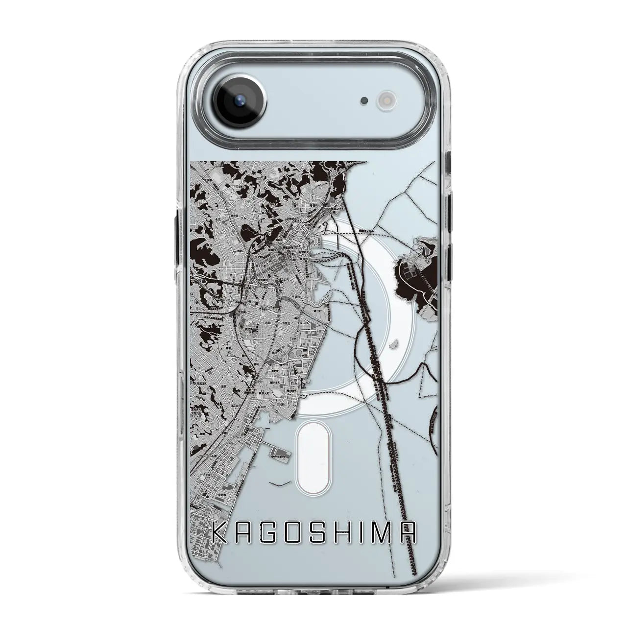 【鹿児島(鹿児島県)】地図柄iPhoneケース(MagSafeタイプ)