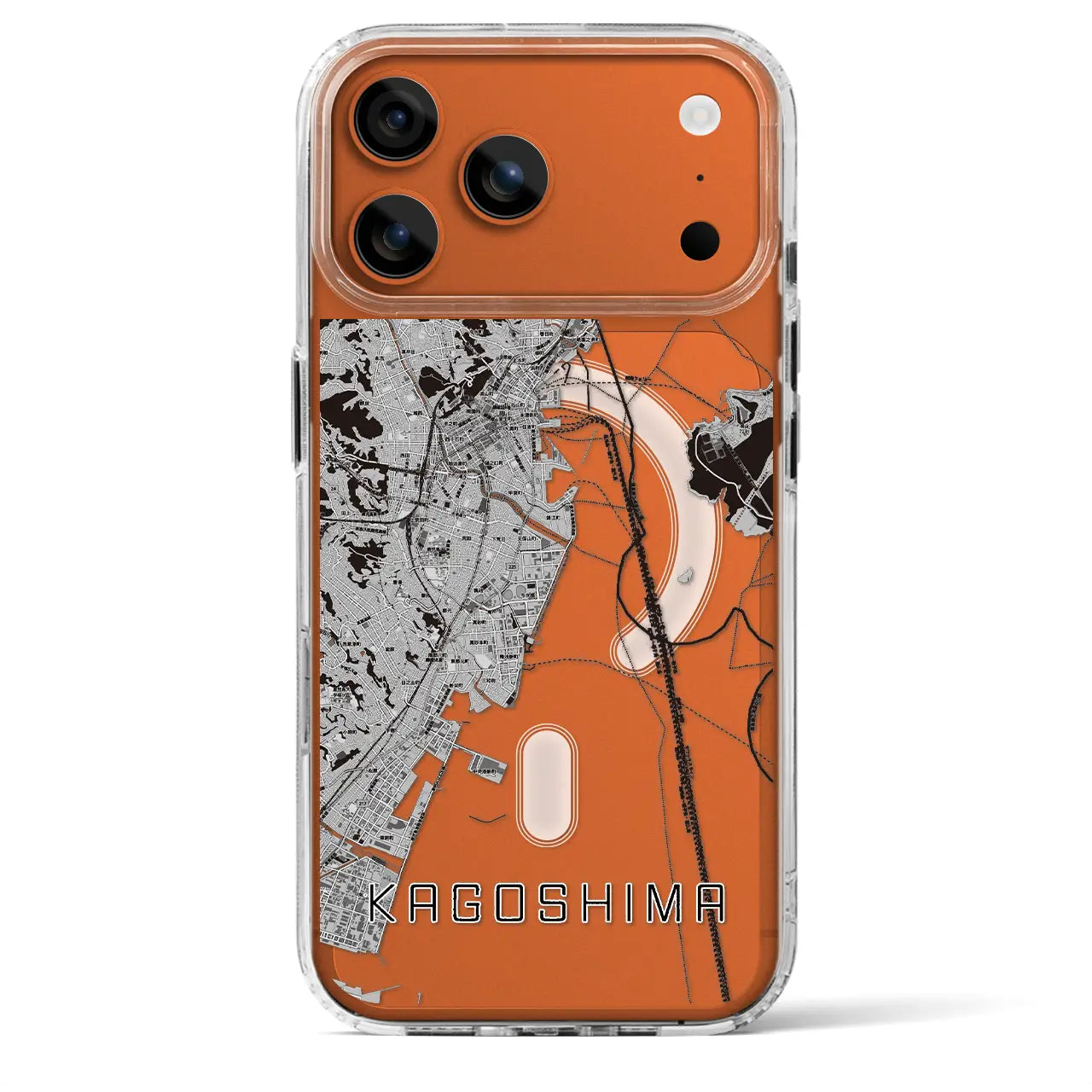 【鹿児島(鹿児島県)】地図柄iPhoneケース(MagSafeタイプ)