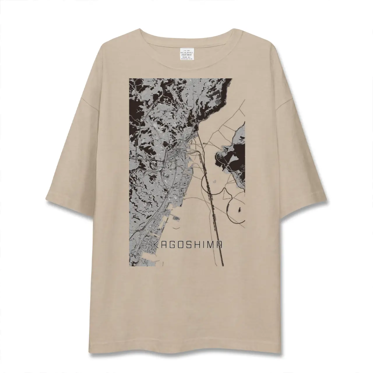 【鹿児島(鹿児島県)】地図柄ビッグシルエットTシャツ