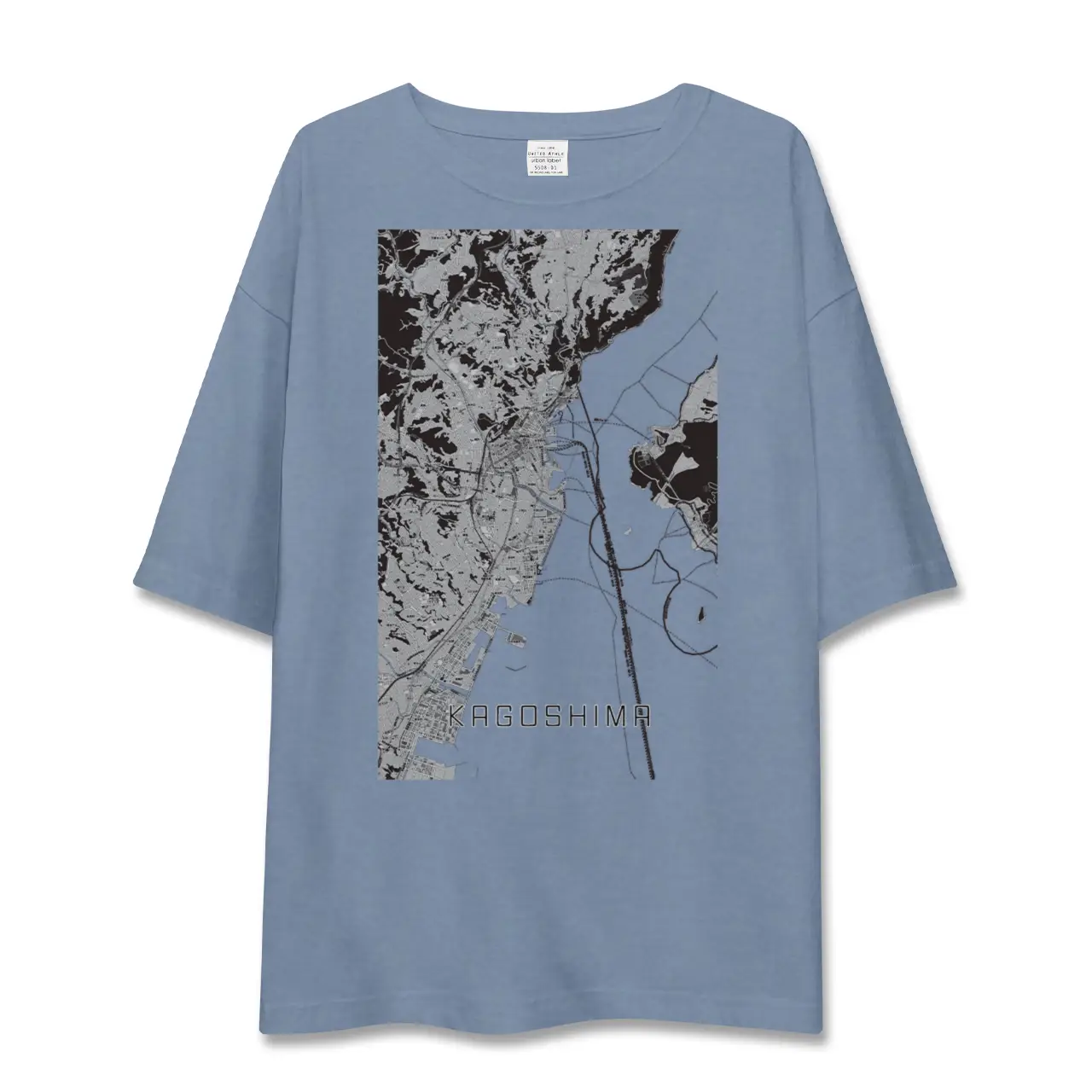 【鹿児島(鹿児島県)】地図柄ビッグシルエットTシャツ