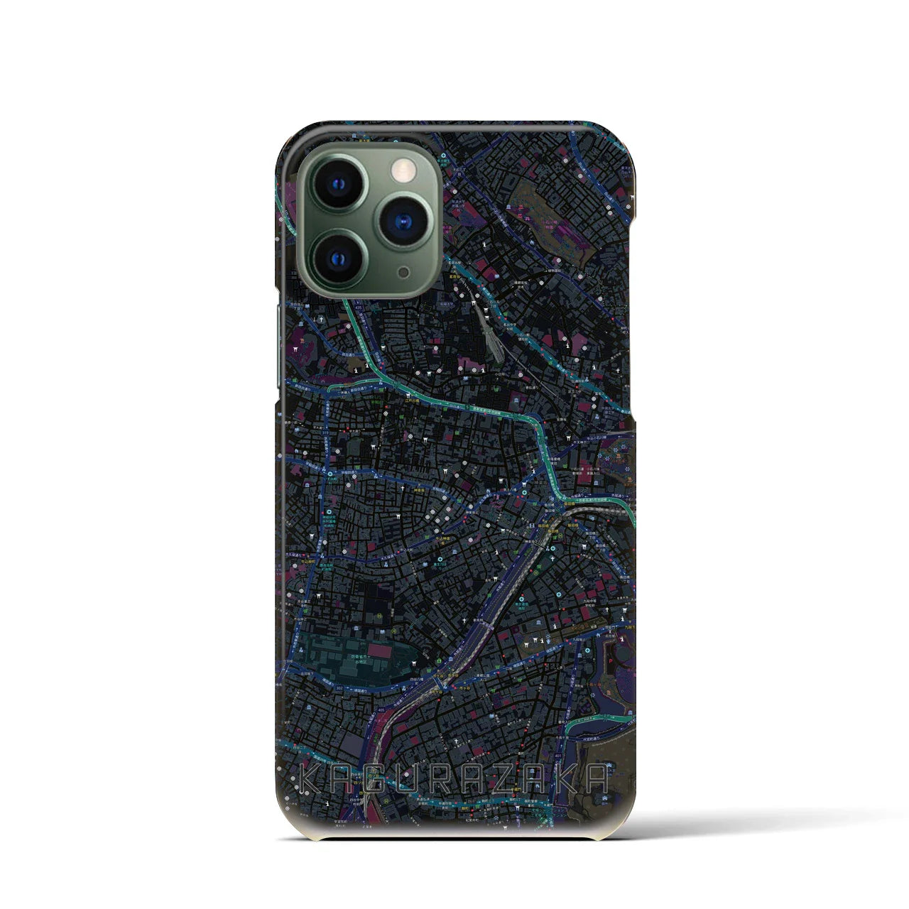 【神楽坂(東京都)】地図柄iPhoneケース(バックカバータイプ)