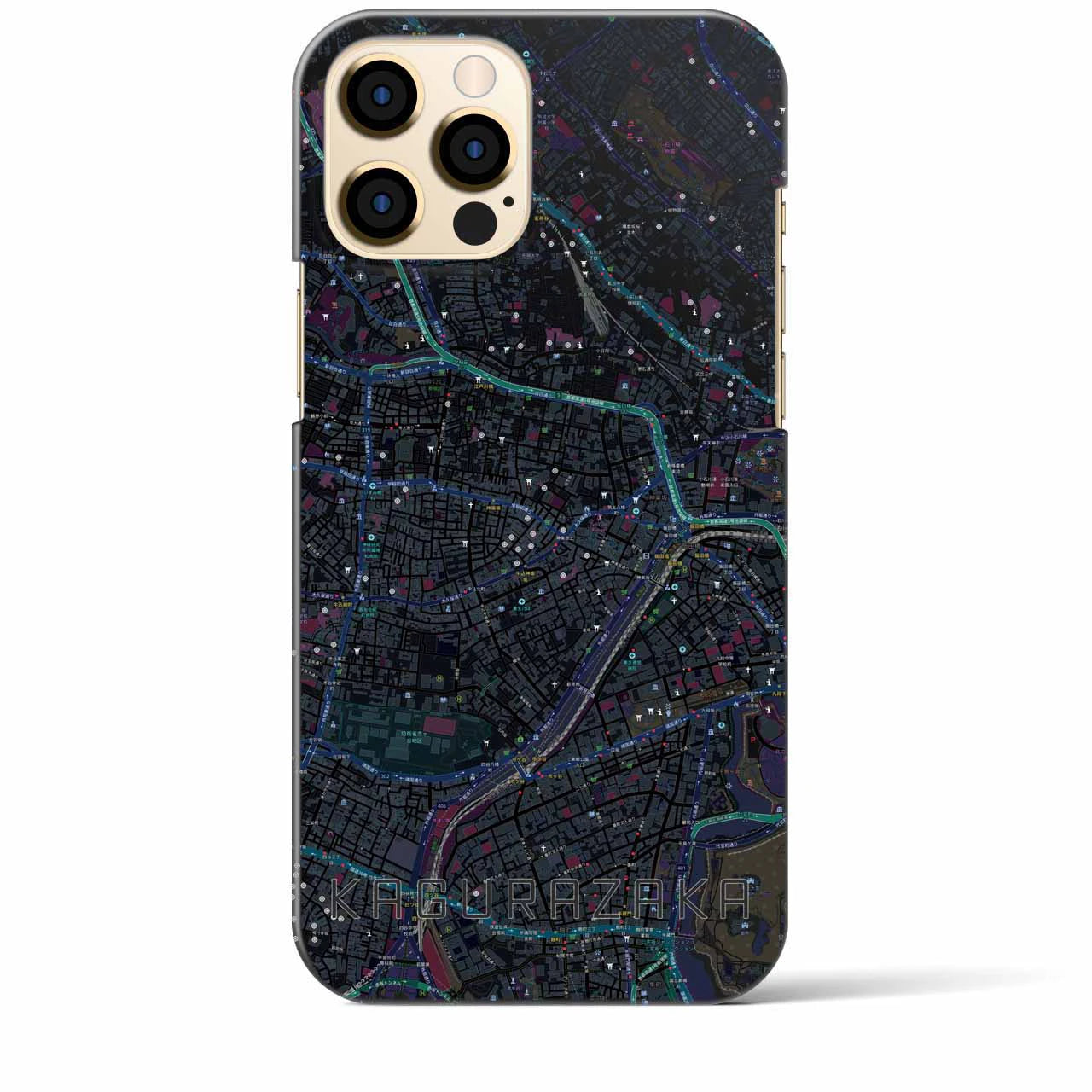 【神楽坂(東京都)】地図柄iPhoneケース(バックカバータイプ)