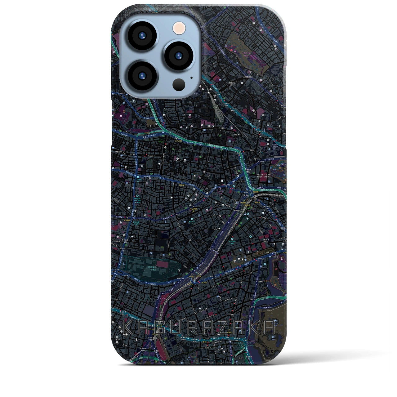 【神楽坂(東京都)】地図柄iPhoneケース(バックカバータイプ)