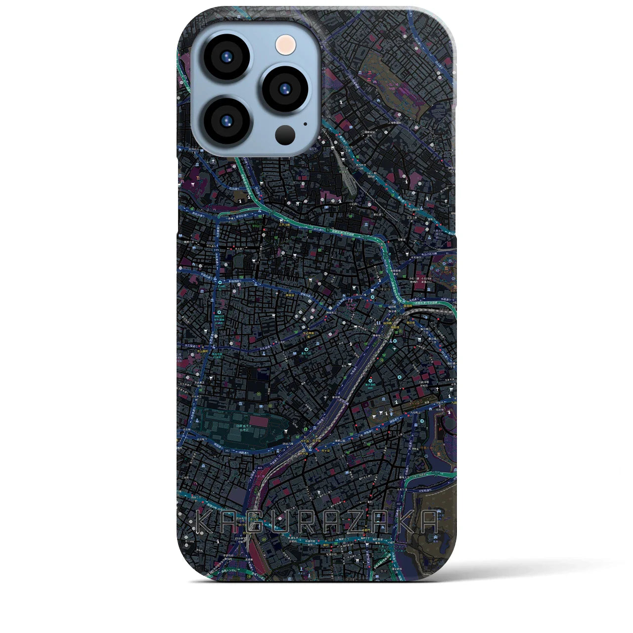 【神楽坂(東京都)】地図柄iPhoneケース(バックカバータイプ)