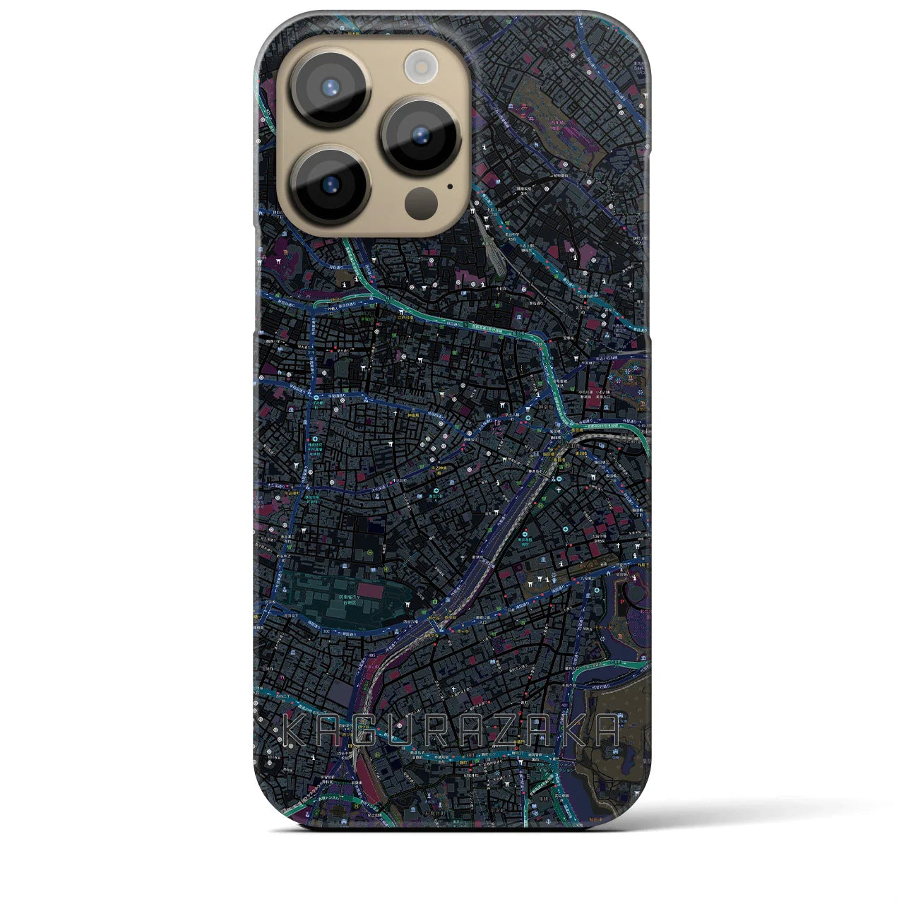 【神楽坂(東京都)】地図柄iPhoneケース(バックカバータイプ)