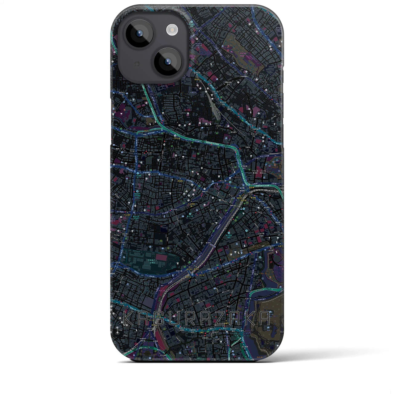 【神楽坂(東京都)】地図柄iPhoneケース(バックカバータイプ)