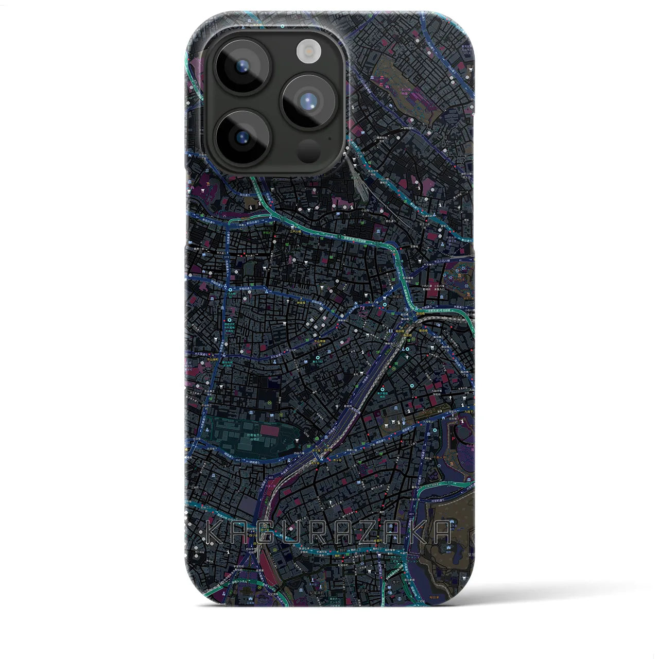 【神楽坂(東京都)】地図柄iPhoneケース(バックカバータイプ)