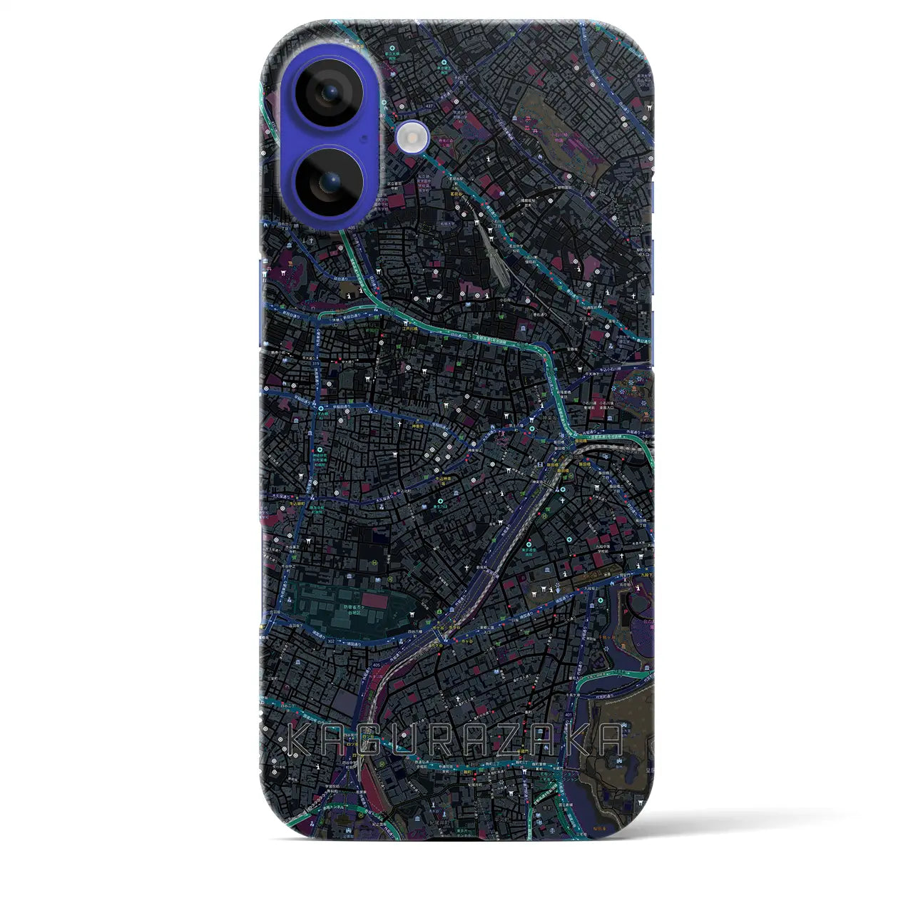 【神楽坂(東京都)】地図柄iPhoneケース(バックカバータイプ)