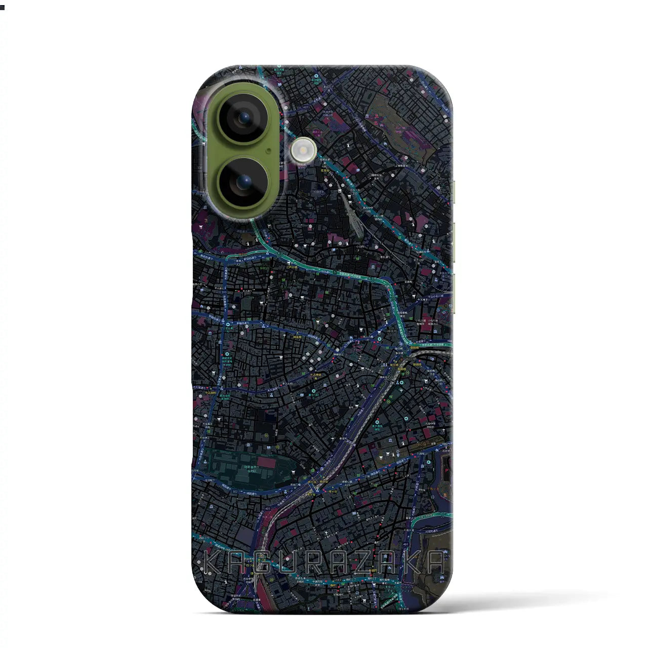 【神楽坂(東京都)】地図柄iPhoneケース(バックカバータイプ)