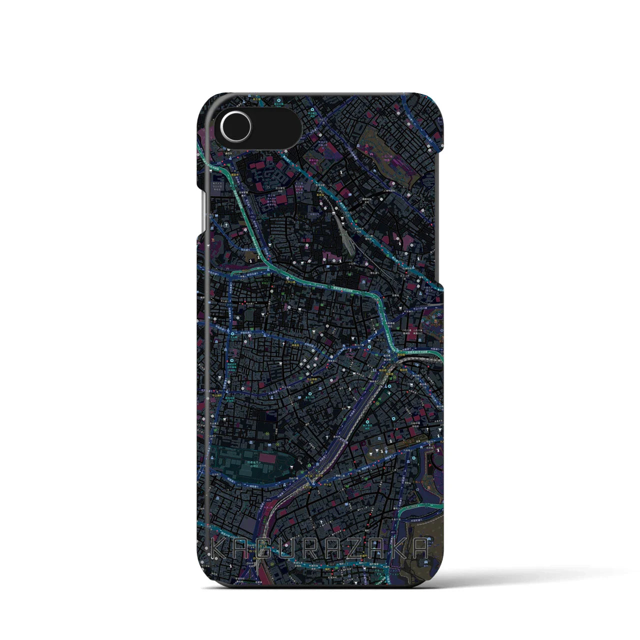 【神楽坂(東京都)】地図柄iPhoneケース(バックカバータイプ)