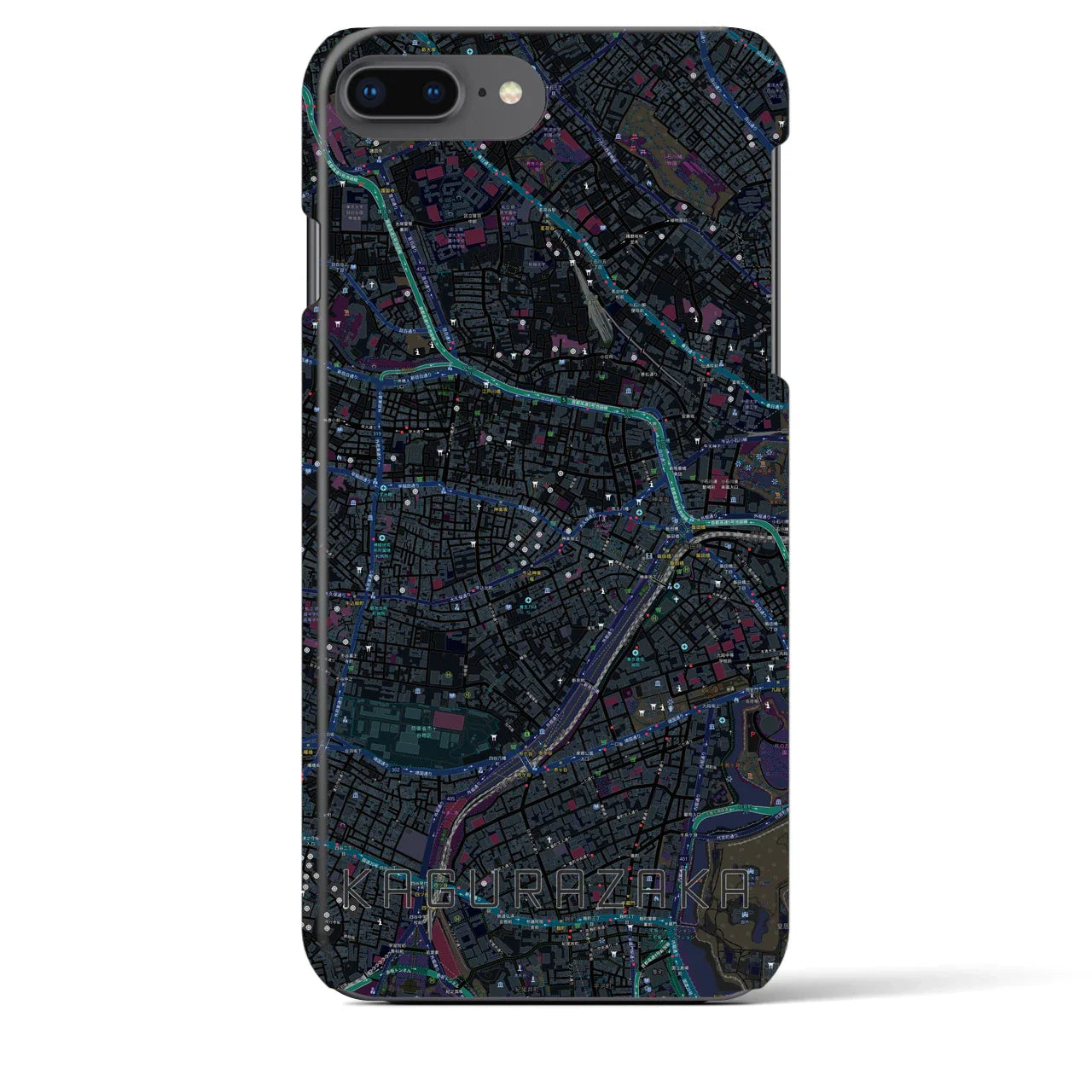 【神楽坂(東京都)】地図柄iPhoneケース(バックカバータイプ)