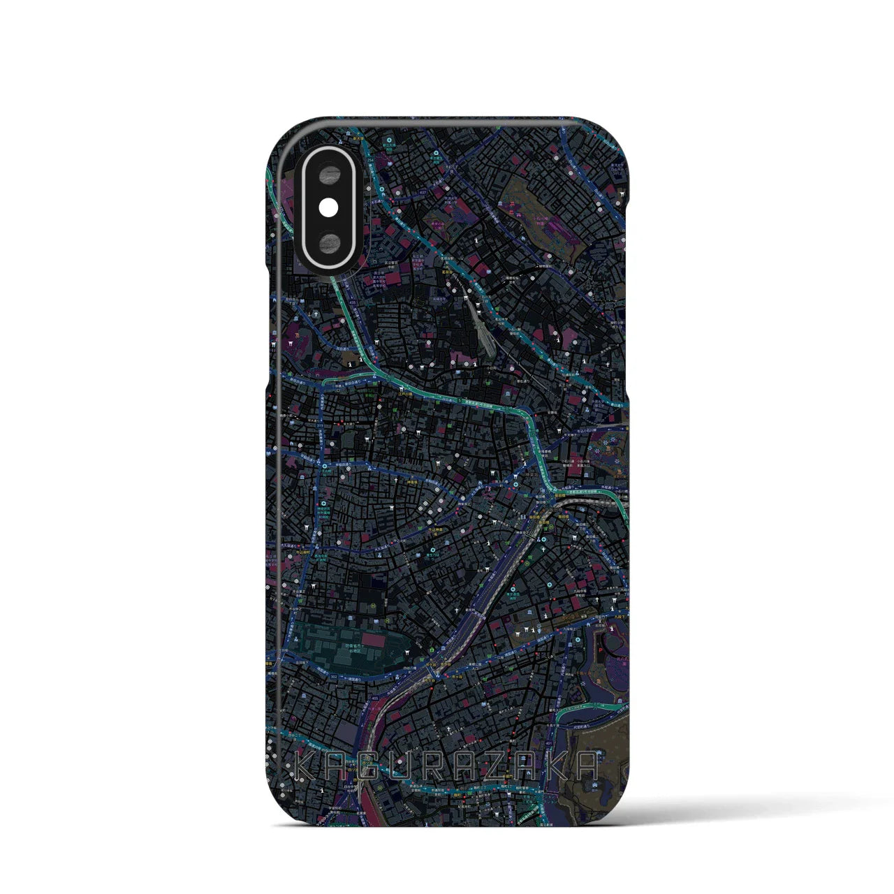 【神楽坂(東京都)】地図柄iPhoneケース(バックカバータイプ)