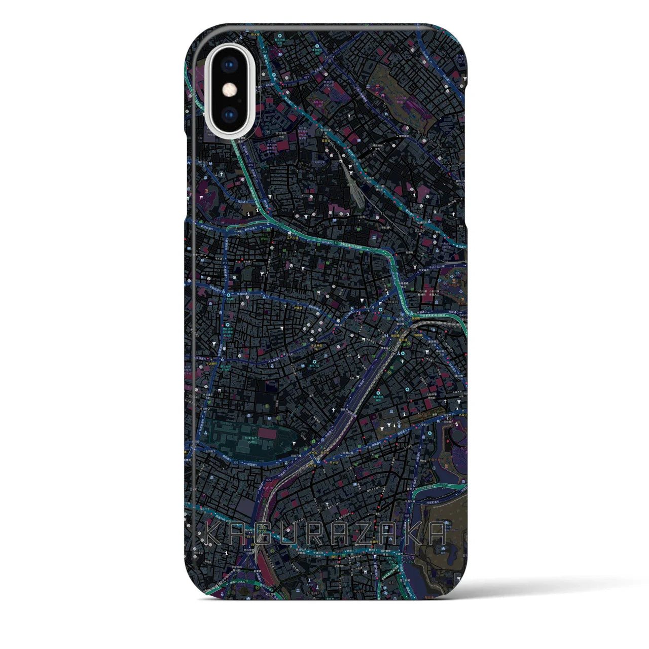 【神楽坂(東京都)】地図柄iPhoneケース(バックカバータイプ)