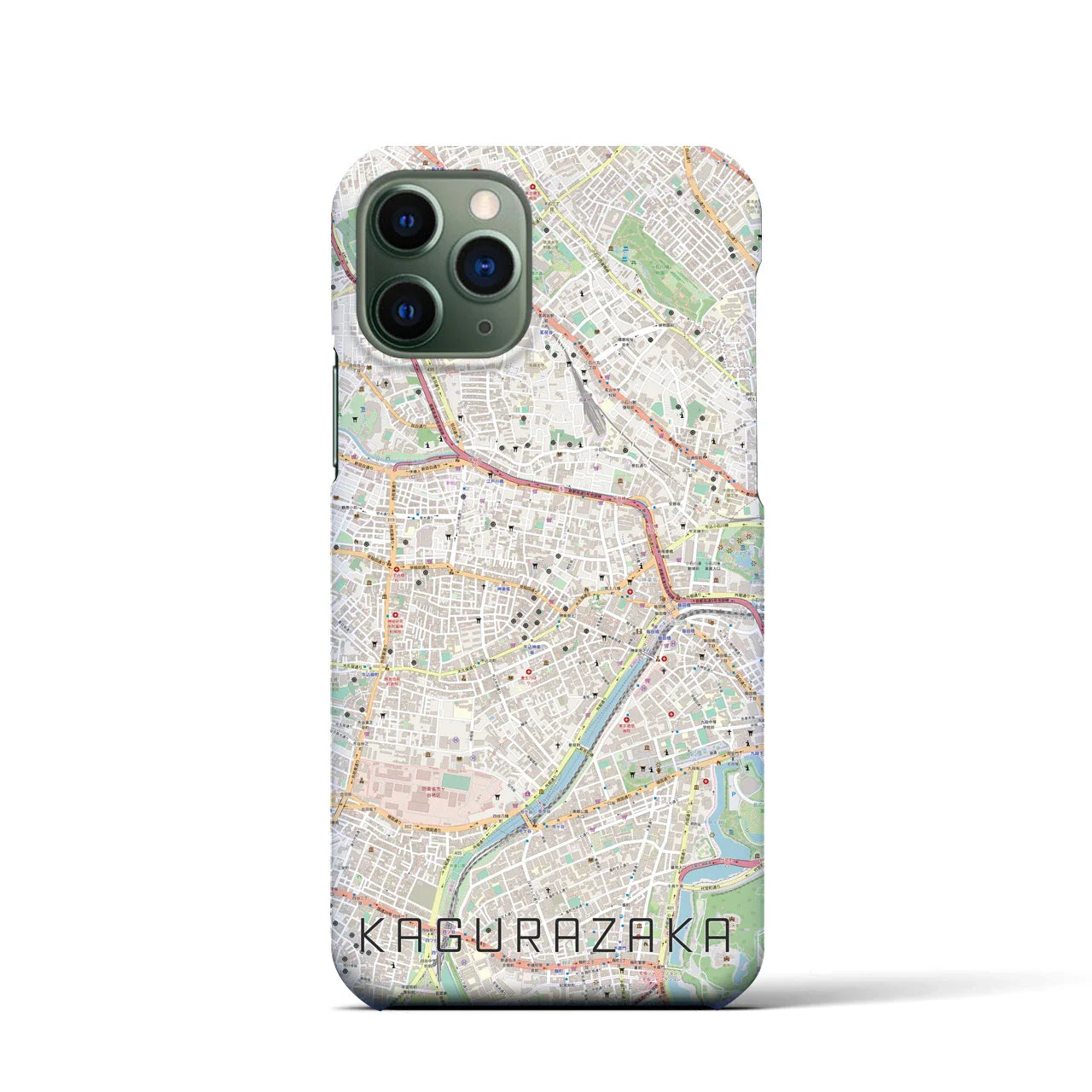 【神楽坂(東京都)】地図柄iPhoneケース(バックカバータイプ)
