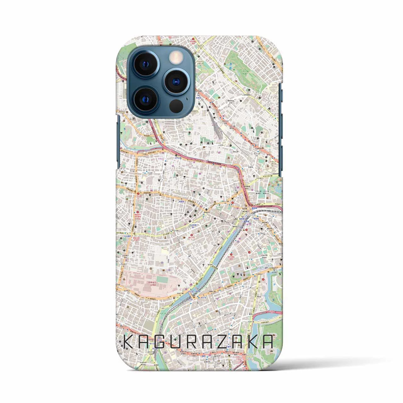 【神楽坂(東京都)】地図柄iPhoneケース(バックカバータイプ)