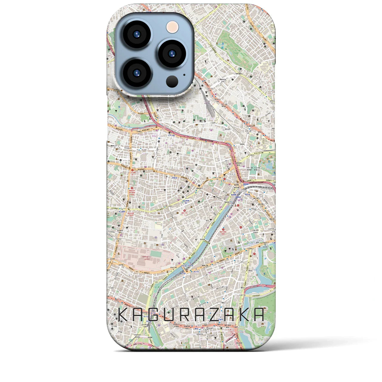 【神楽坂(東京都)】地図柄iPhoneケース(バックカバータイプ)