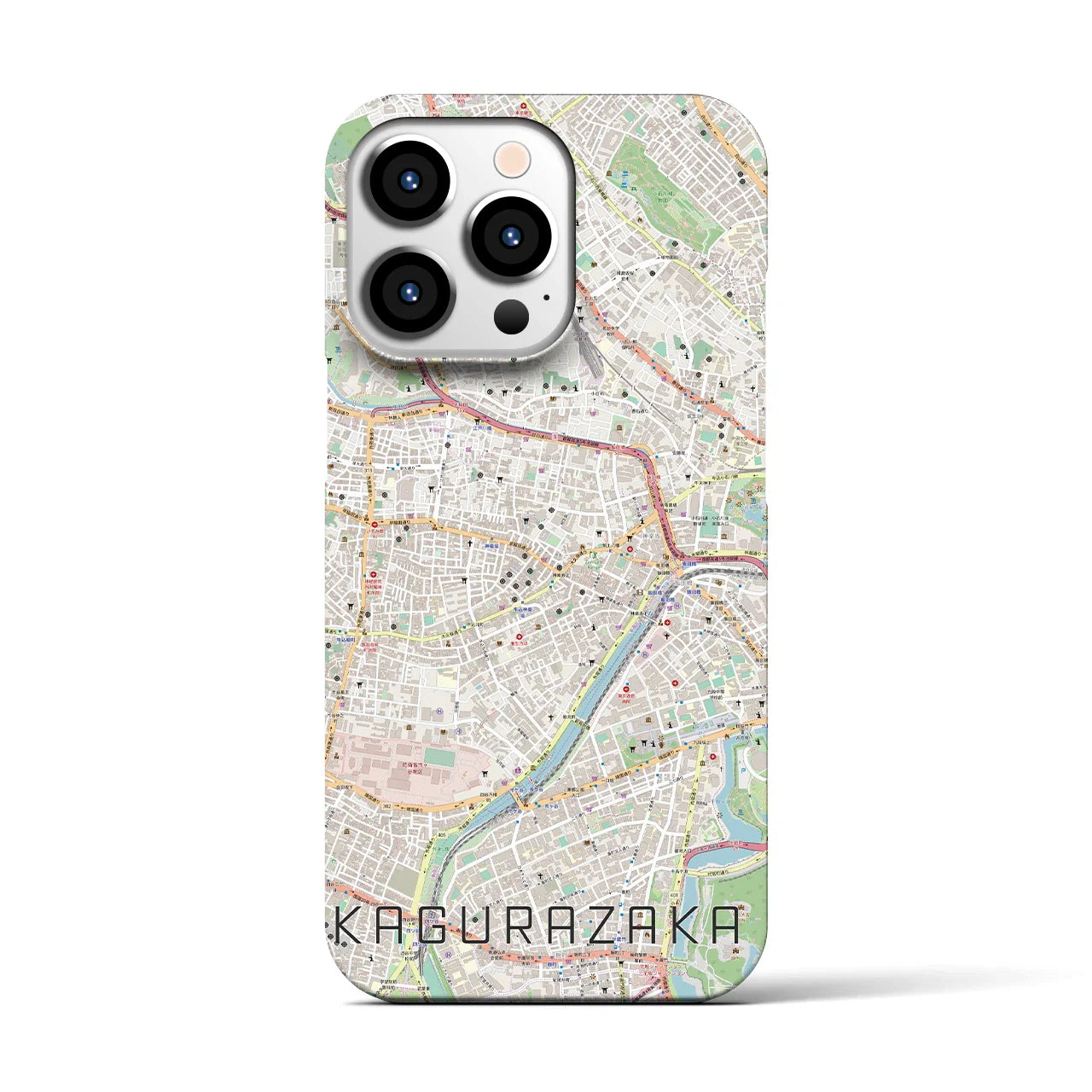 【神楽坂(東京都)】地図柄iPhoneケース(バックカバータイプ)