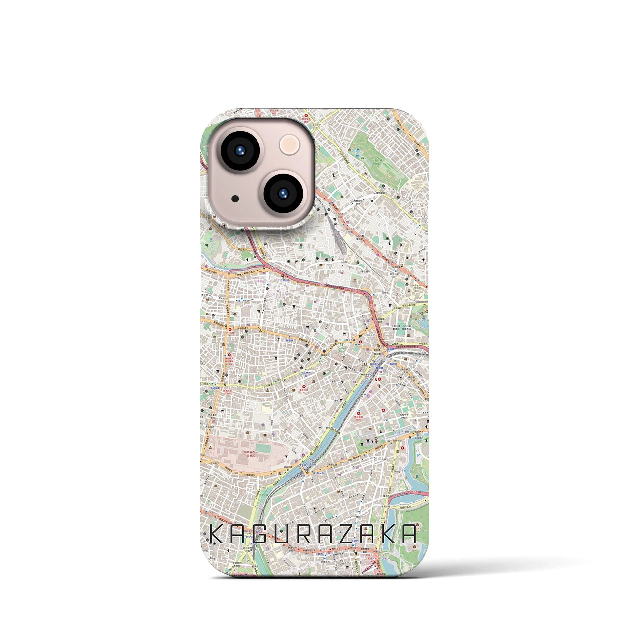 【神楽坂(東京都)】地図柄iPhoneケース(バックカバータイプ)