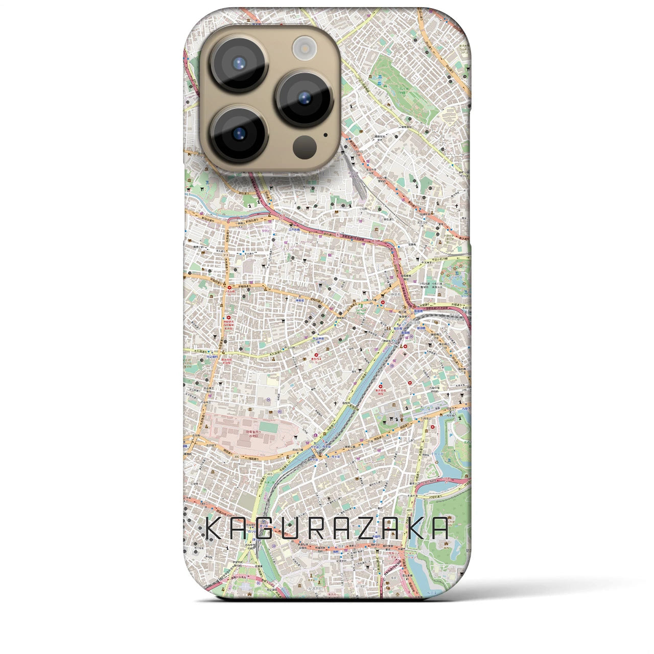 【神楽坂(東京都)】地図柄iPhoneケース(バックカバータイプ)