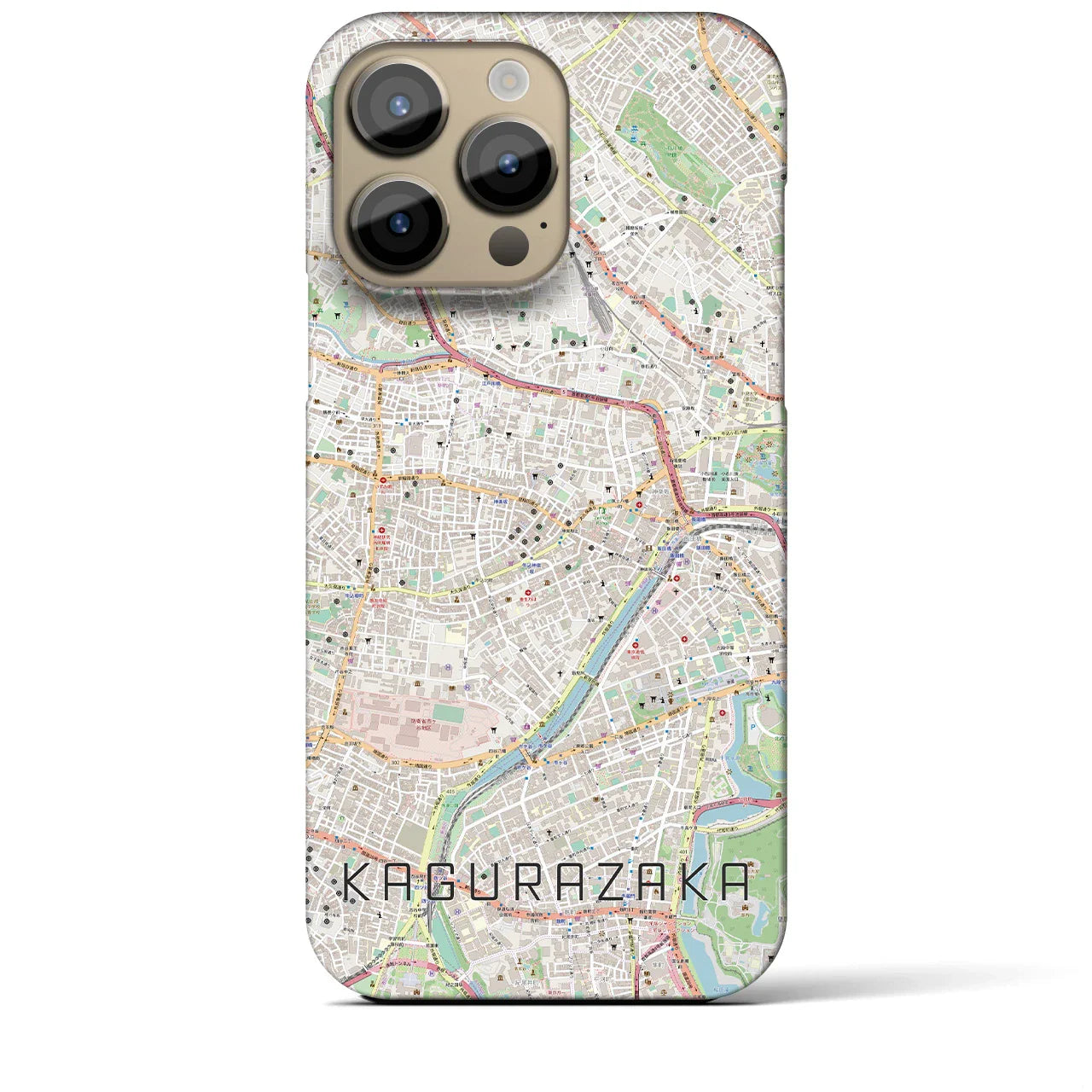【神楽坂(東京都)】地図柄iPhoneケース(バックカバータイプ)