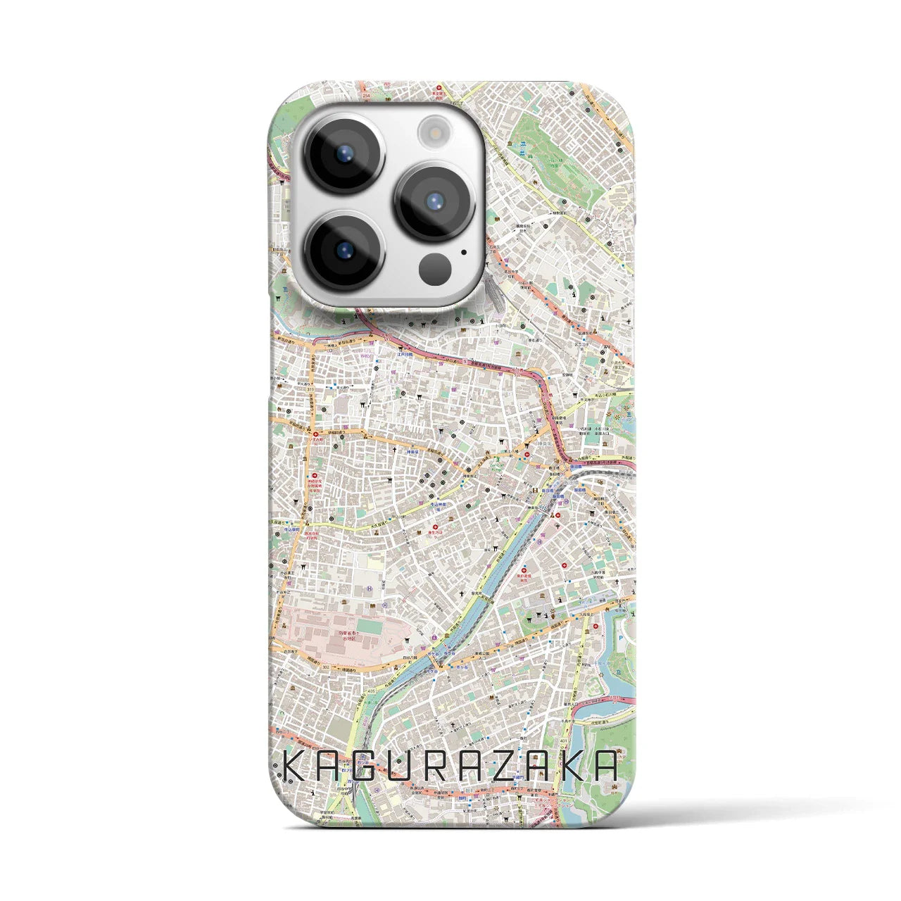 【神楽坂(東京都)】地図柄iPhoneケース(バックカバータイプ)