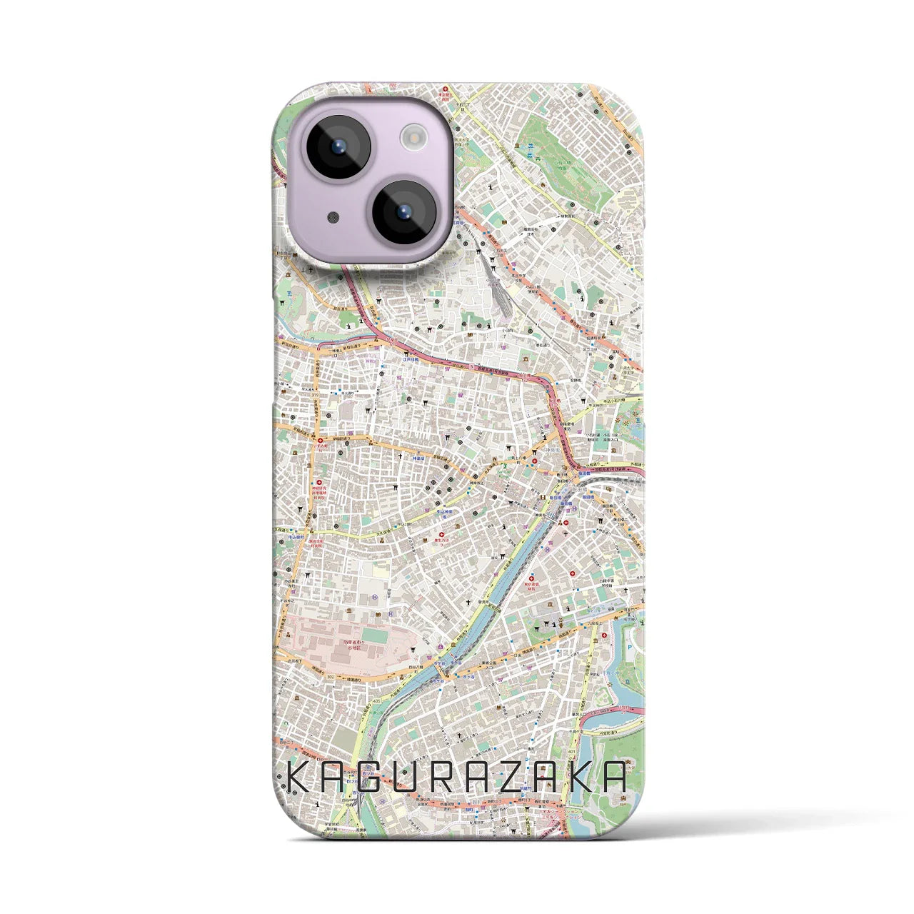 【神楽坂(東京都)】地図柄iPhoneケース(バックカバータイプ)