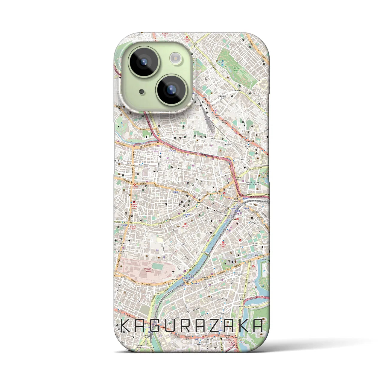 【神楽坂(東京都)】地図柄iPhoneケース(バックカバータイプ)