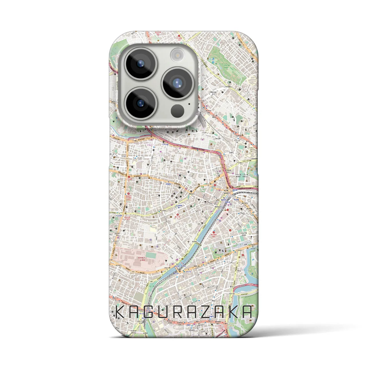 【神楽坂(東京都)】地図柄iPhoneケース(バックカバータイプ)