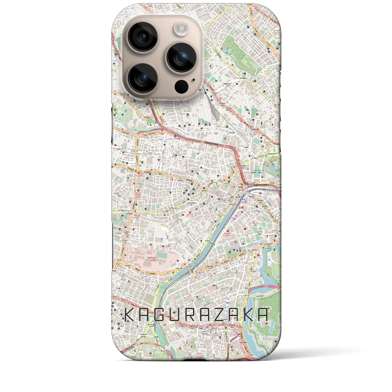 【神楽坂(東京都)】地図柄iPhoneケース(バックカバータイプ)