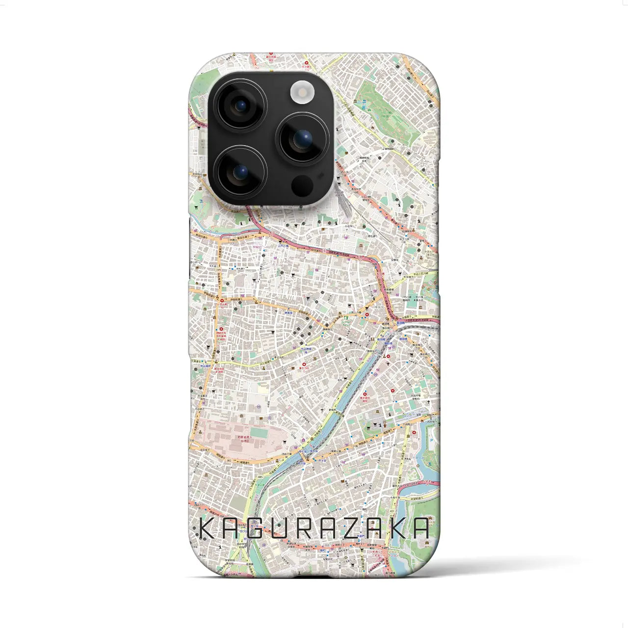 【神楽坂(東京都)】地図柄iPhoneケース(バックカバータイプ)