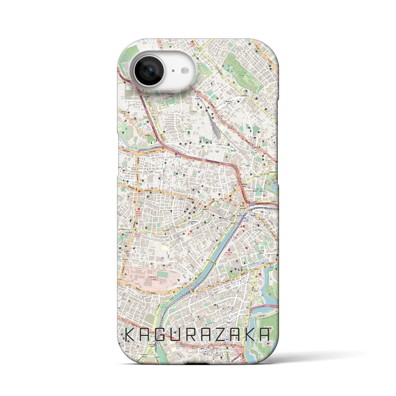 【神楽坂(東京都)】地図柄iPhoneケース(バックカバータイプ)