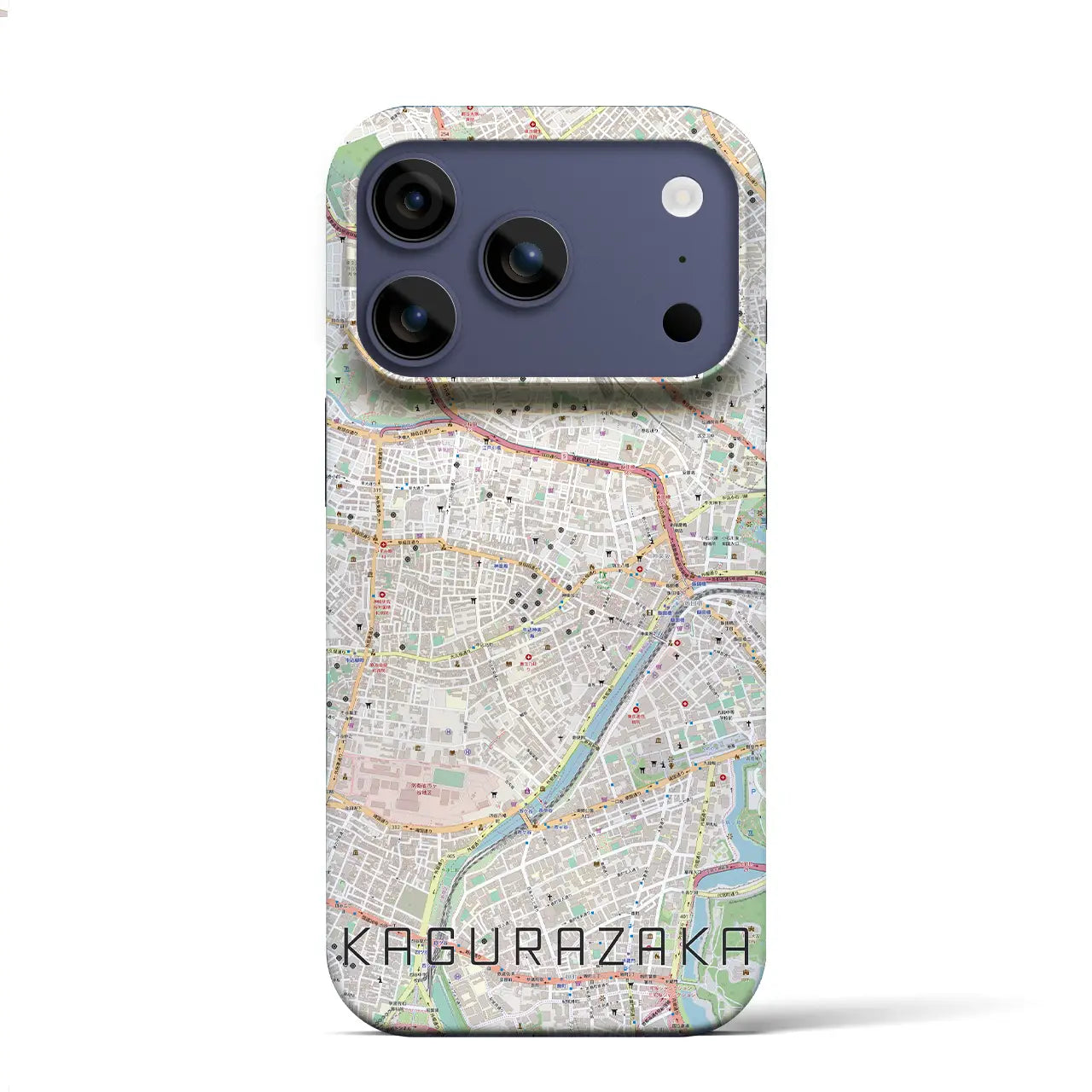 【神楽坂(東京都)】地図柄iPhoneケース(バックカバータイプ)