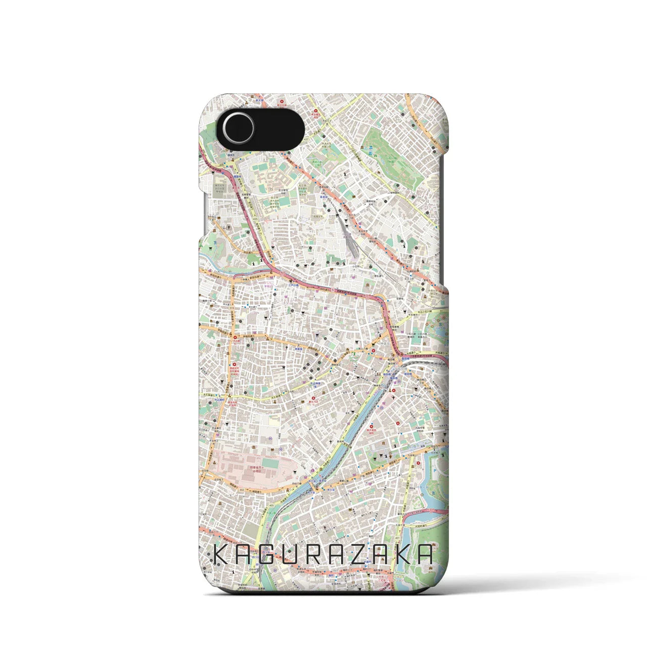 【神楽坂(東京都)】地図柄iPhoneケース(バックカバータイプ)