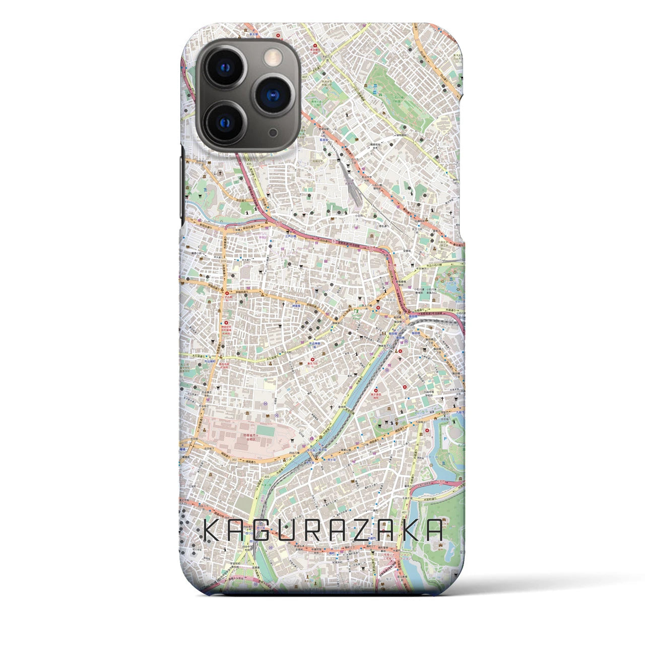 【神楽坂(東京都)】地図柄iPhoneケース(バックカバータイプ)