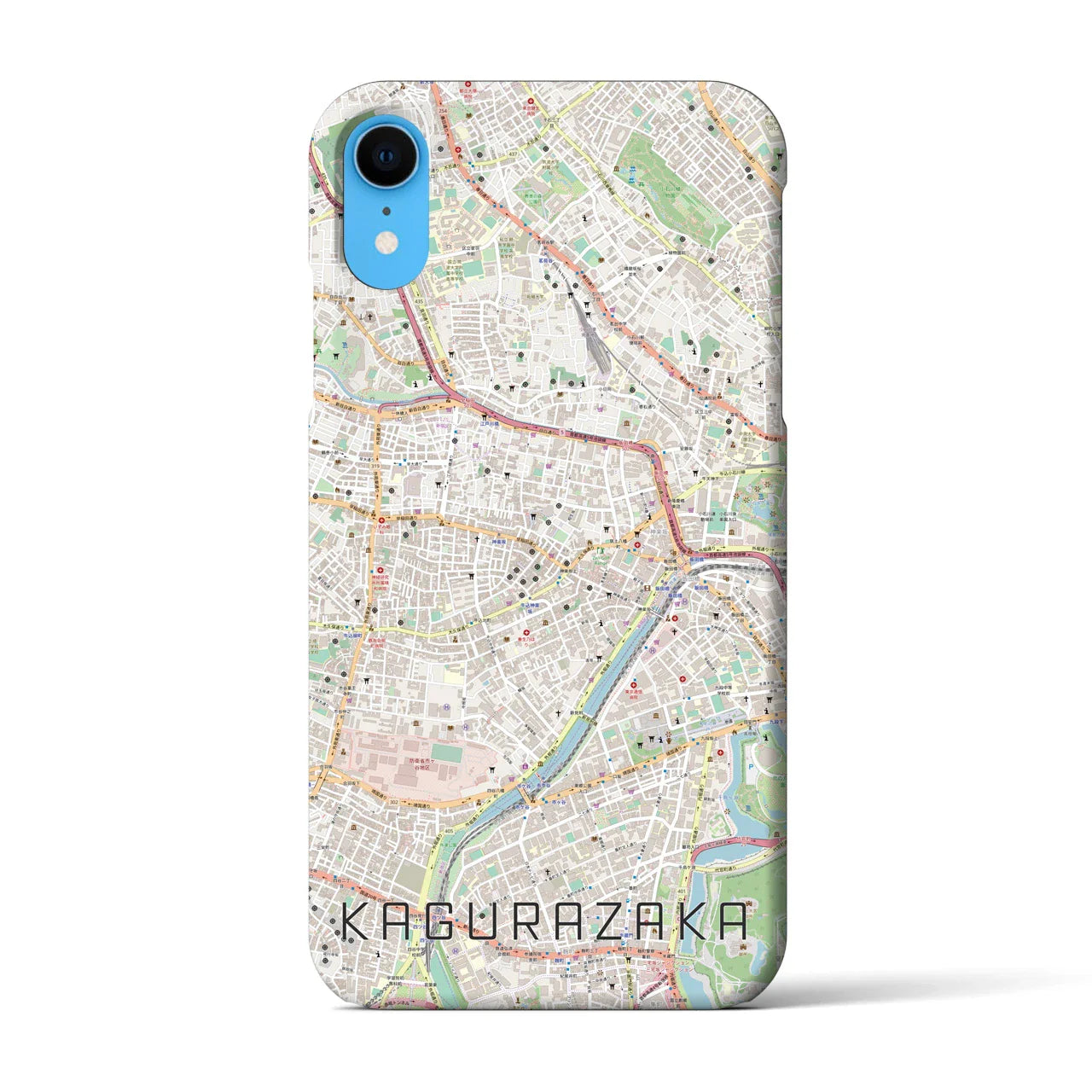 【神楽坂(東京都)】地図柄iPhoneケース(バックカバータイプ)