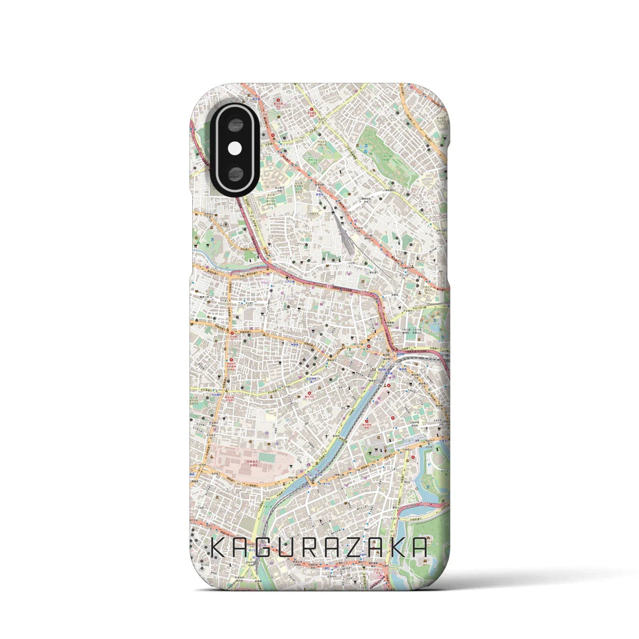 【神楽坂(東京都)】地図柄iPhoneケース(バックカバータイプ)