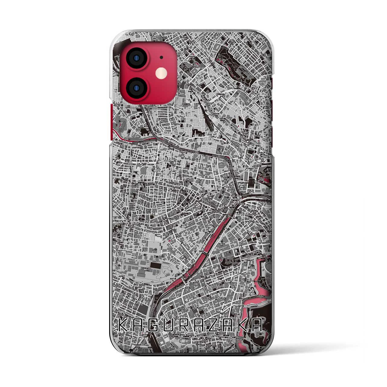 【神楽坂(東京都)】地図柄iPhoneケース(クリアタイプ)