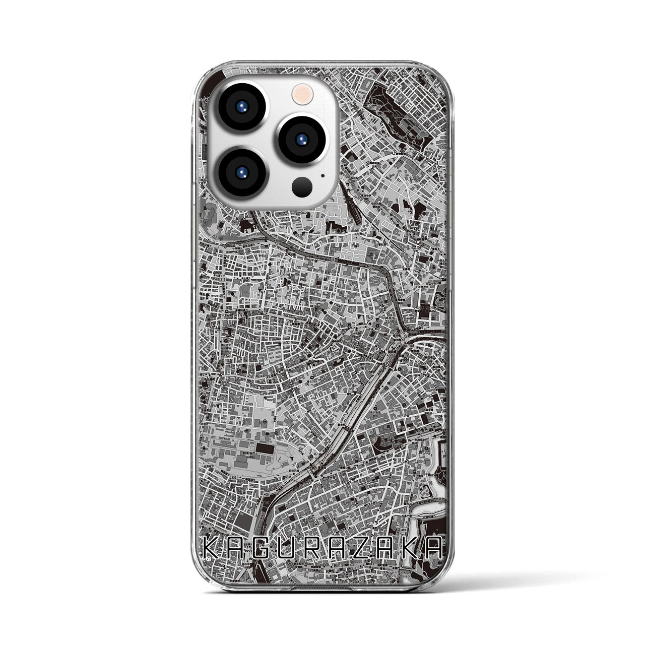 【神楽坂(東京都)】地図柄iPhoneケース(クリアタイプ)