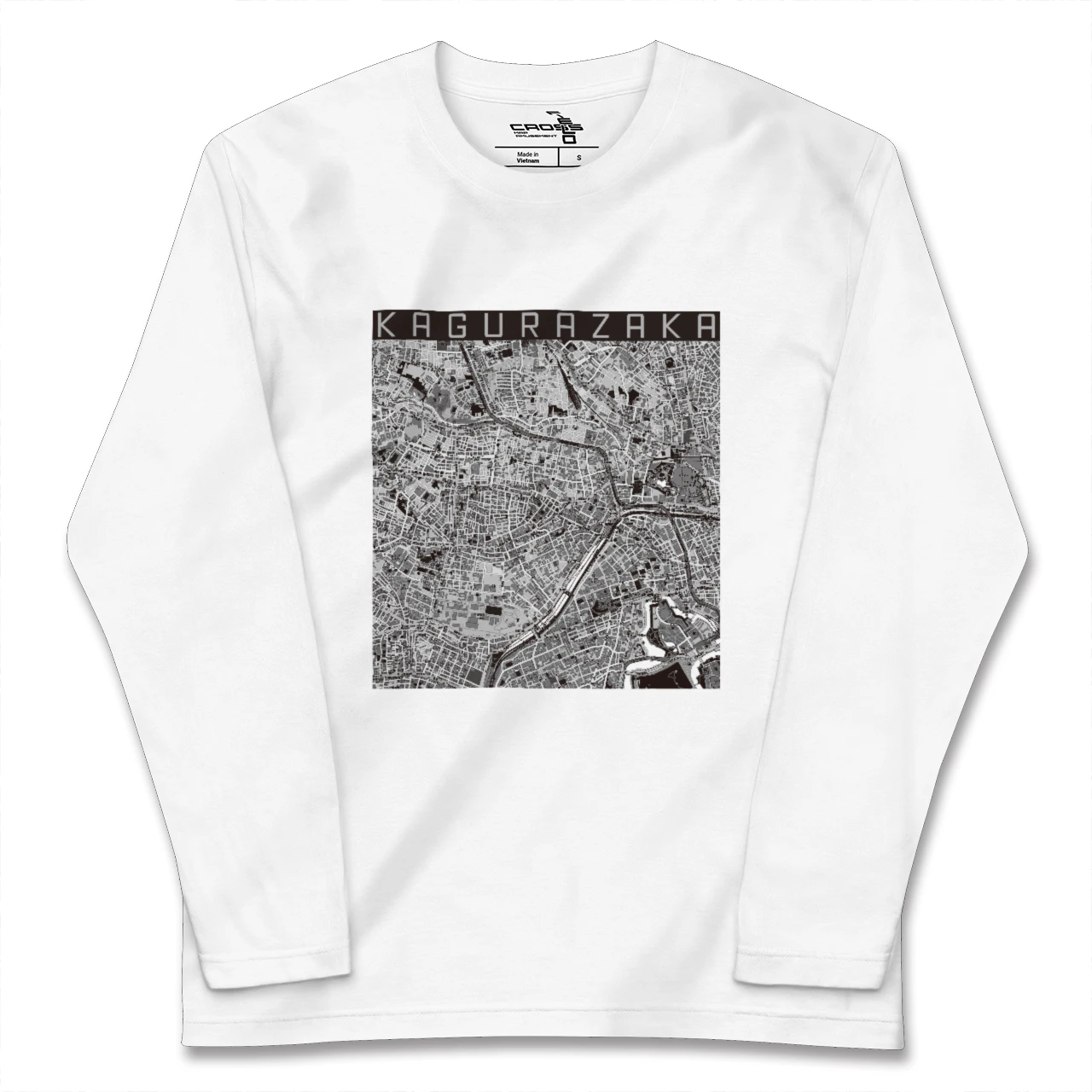 【神楽坂(東京都)】地図柄ロングスリーブTシャツ