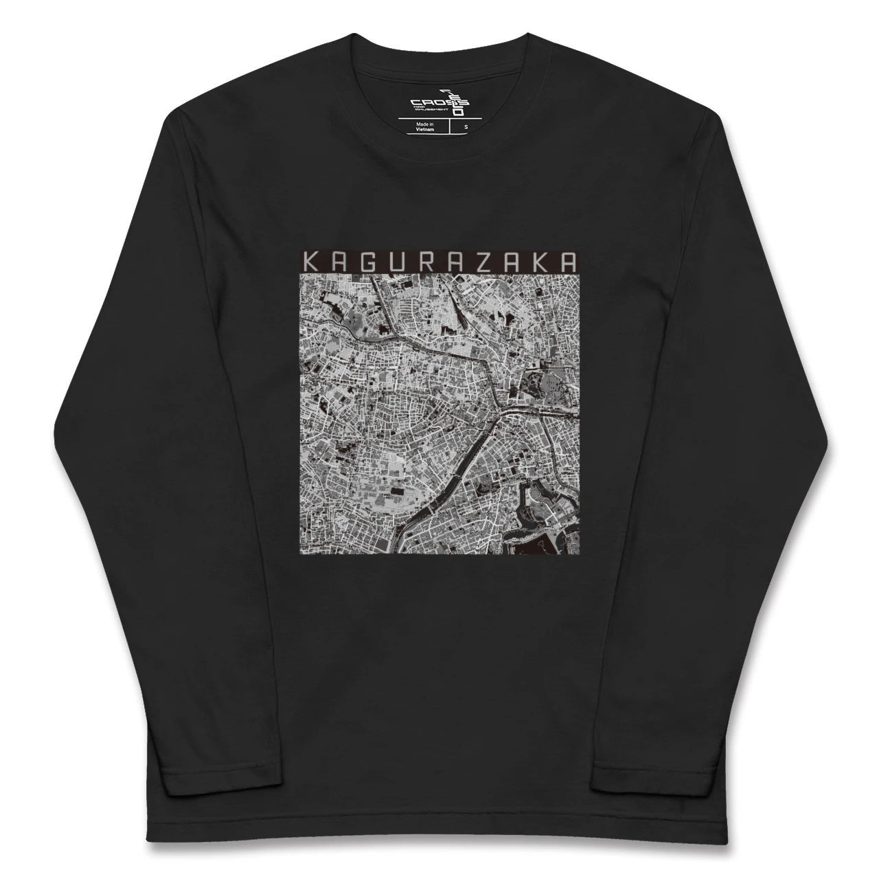 【神楽坂(東京都)】地図柄ロングスリーブTシャツ