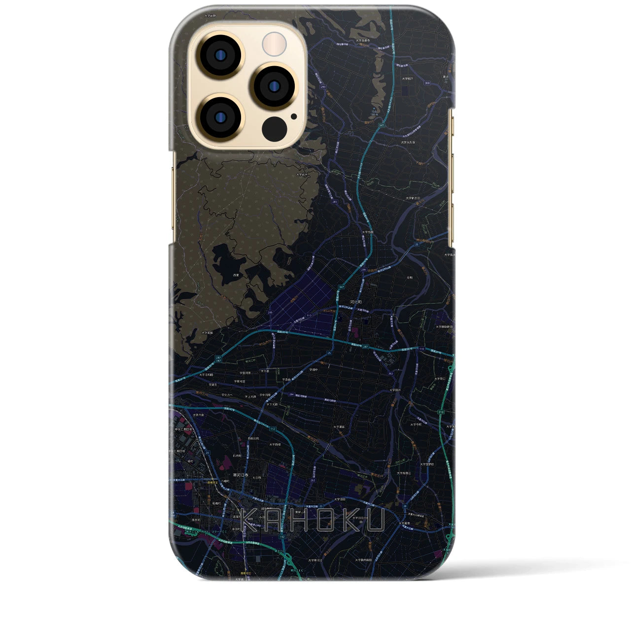 【河北(山形県)】地図柄iPhoneケース(バックカバータイプ)