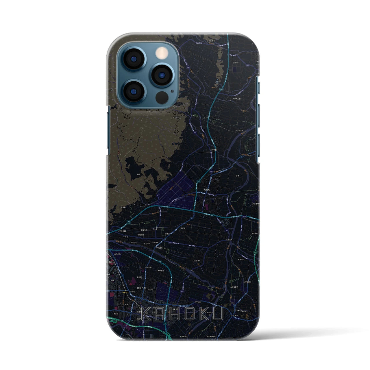 【河北(山形県)】地図柄iPhoneケース(バックカバータイプ)