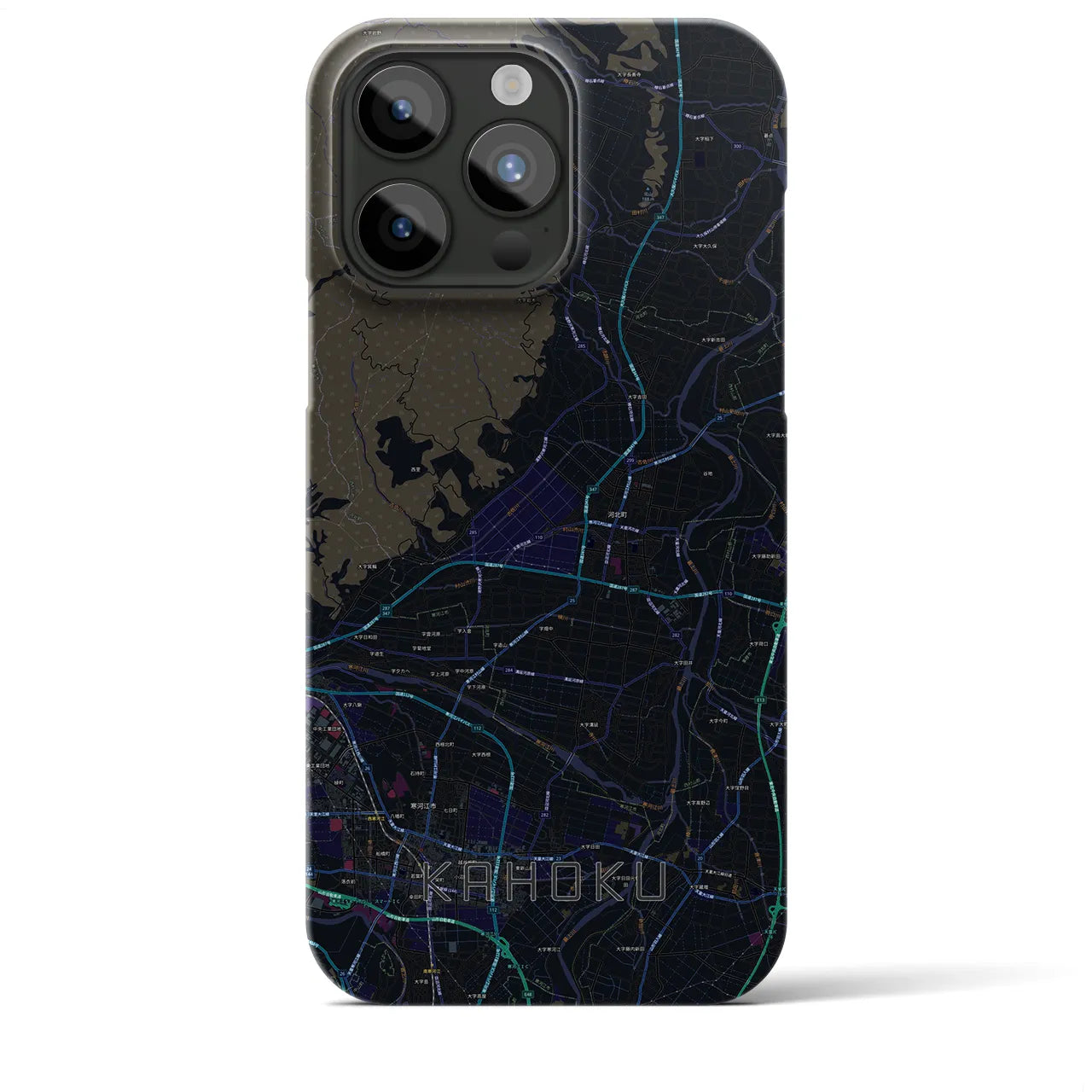 【河北(山形県)】地図柄iPhoneケース(バックカバータイプ)